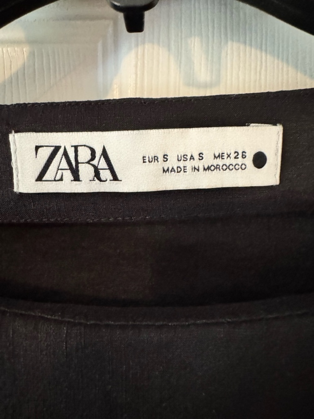 Zara Black Long Sleeve Side Tie Blouse - Picture 2 of 3